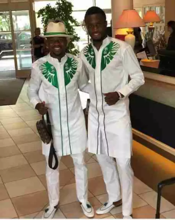 Mikel & Onazi Pose Together As They Set To Depart For Russia. Check Out Their Outfits